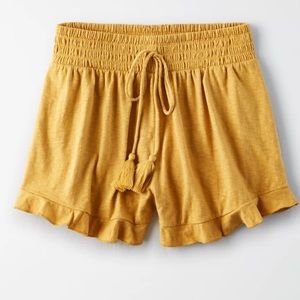 American Eagle High Waisted Knit Ruffle Short Size S